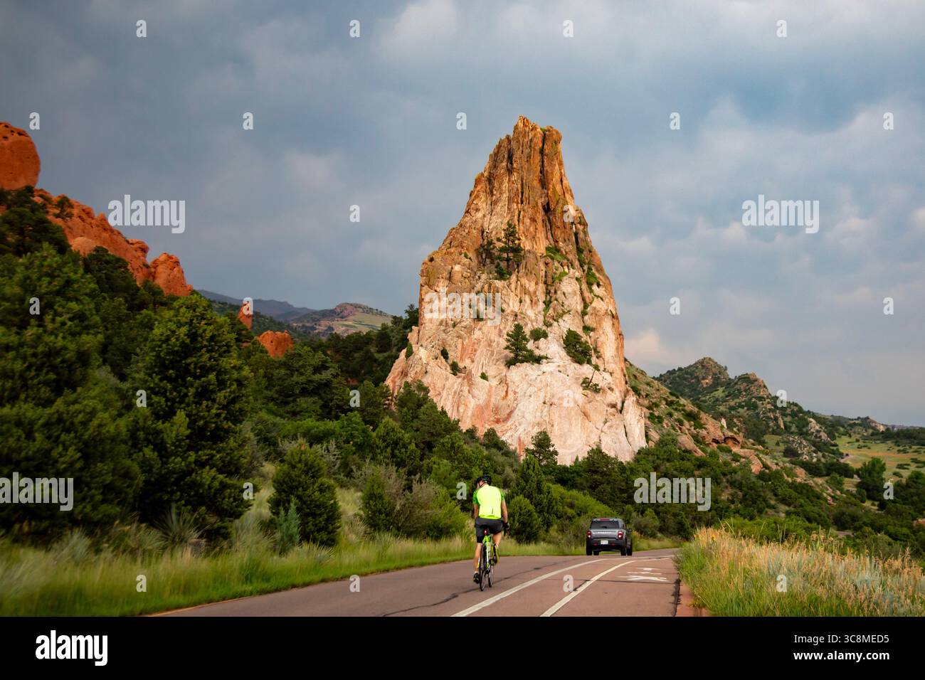 Colorado Springs, Colorado - der Garten der Götter, ein Stadtpark mit spektakulären Felsformationen am Fuße der Rocky Mountains. Stockfoto