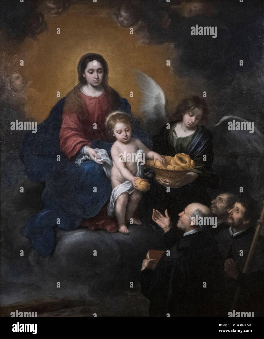 Bartolome Esteban Murillo: „Das Christkind, das Brot an die Pilger verteilt“ (1678) Stockfoto