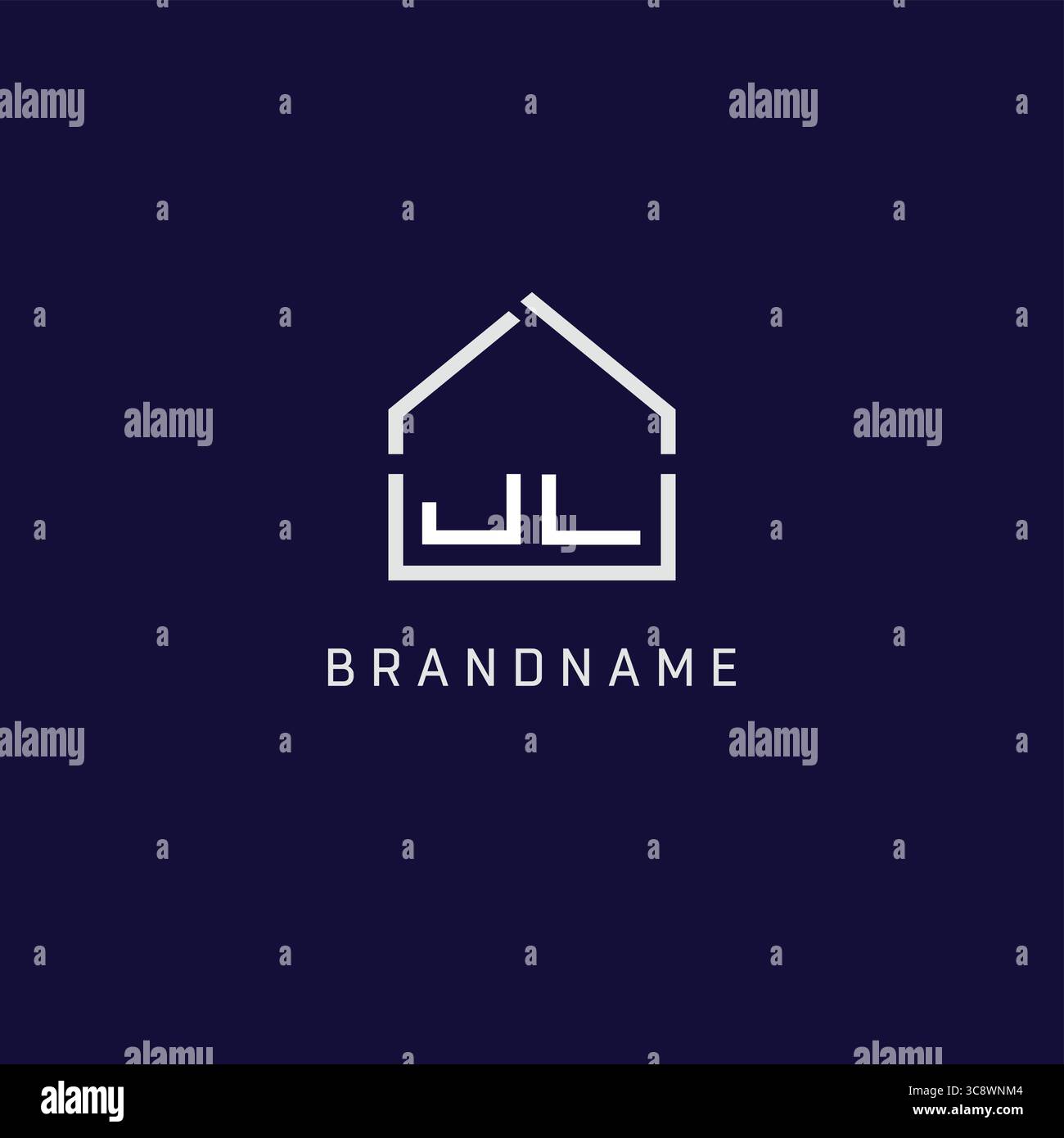 Initial Letter JL Dach Immobilien Logo Design Ideen Vektorgrafik Stock Vektor
