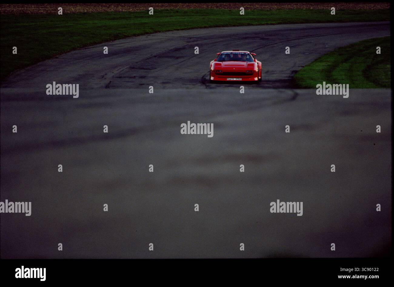 Ferrari auf der Rennstrecke, Goodwood, UK 1988 Stockfoto