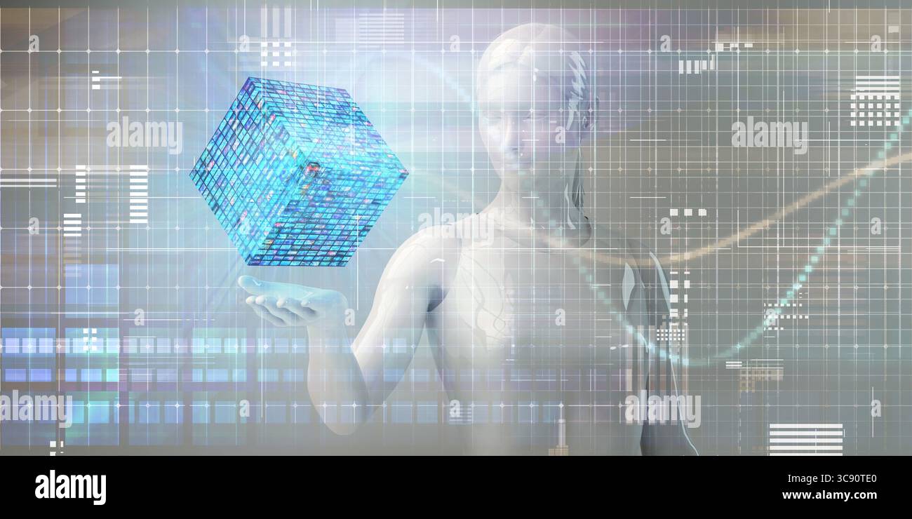 Digital Solutions For The Corporate Business Art Stockfoto