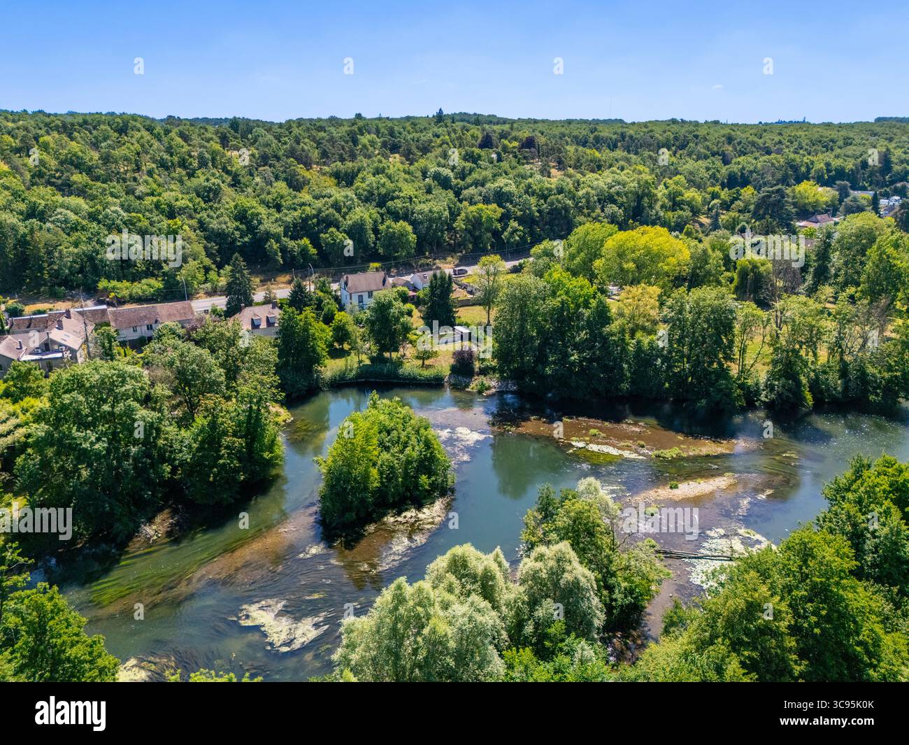 Bagneaux-sur-Loing, Canal du loing (Loing-Kanal), Département seine-et-Marne in der Region Île-de-France, Frankreich Stockfoto