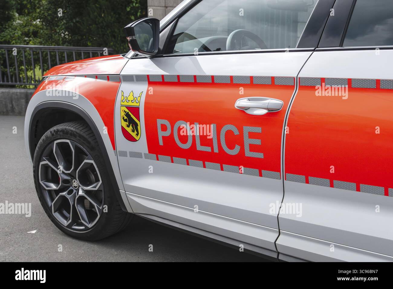 Polizei Kfz Polizei Kantonspolizei Bern, Interlaken, Kanton Bern, Schweiz Stockfoto