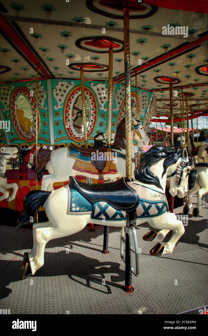 Karussell auf der Kreismesse Stockfoto