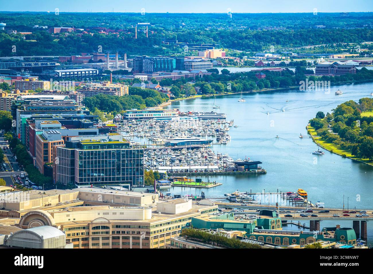 Potomac River die Entwicklung der Wharf South West Waterfront in Washington, der Hauptstadt der USA Stockfoto