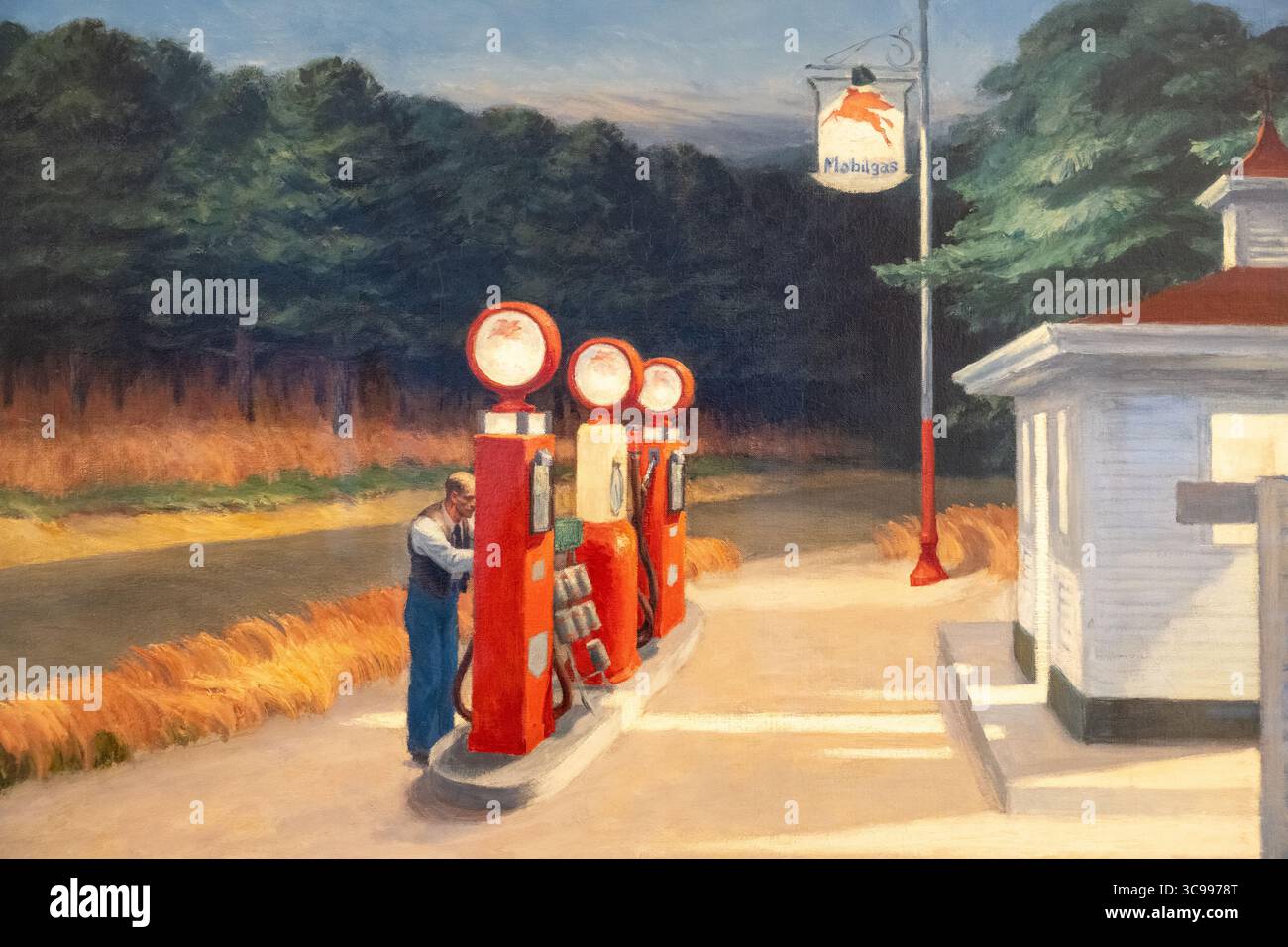 Gemälde namens Gas von Edward Hopper im MOMA Art Museum in New York Stockfoto