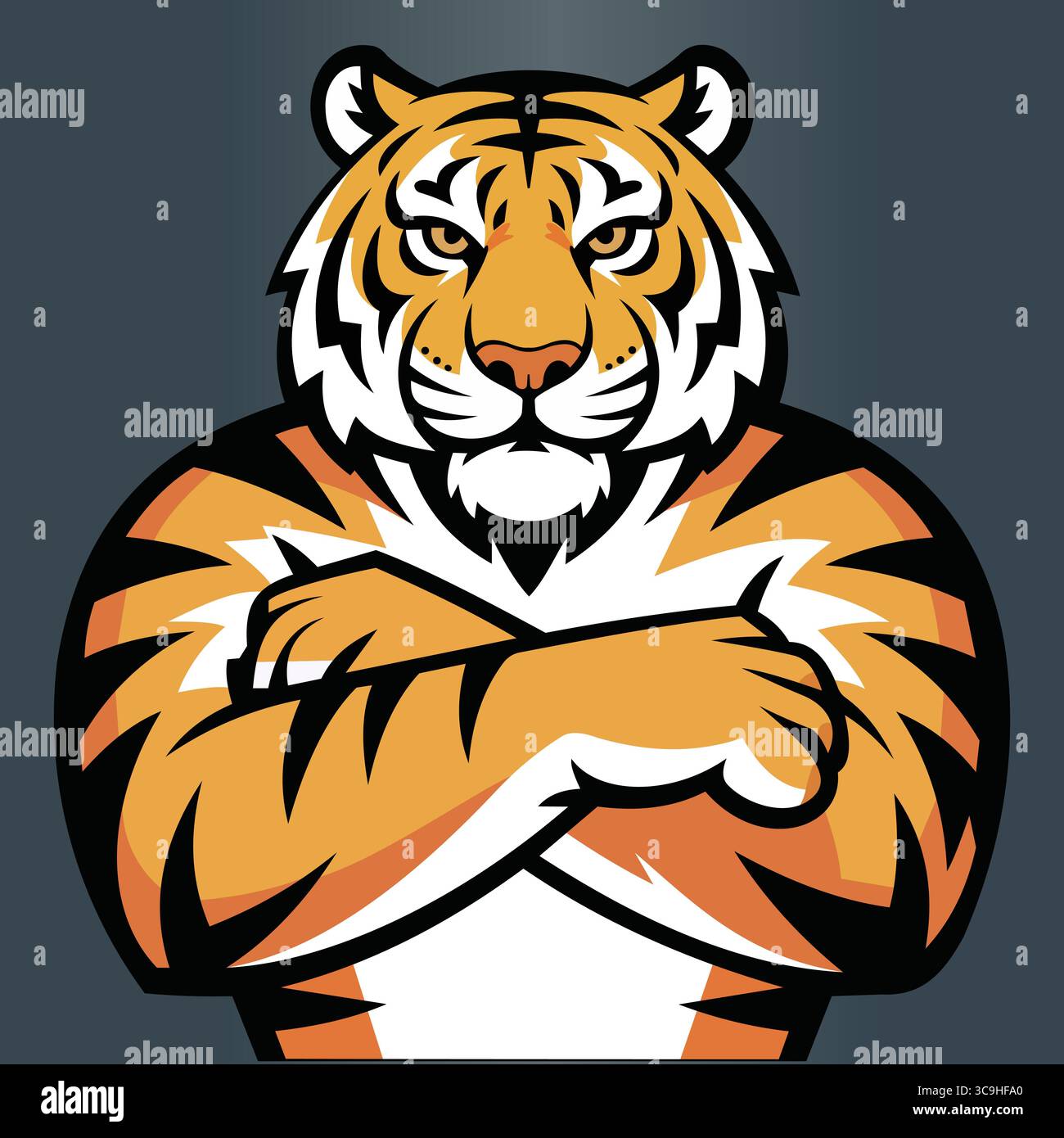 „Majestätischer Tiger: Symbol der Stärke“ Stock Vektor