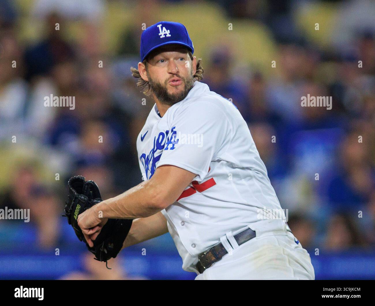 Juni 2023, Los Angeles, Kalifornien, USA: Starting Pitcher, Clayton Kershaw #22 der Los Angeles Dodgers während ihres MLB-Spiels gegen die Chicago White Sox am Mittwoch, den 14. Juni 2023, im Dodger Stadium in Los Angeles, Kalifornien. Dodgers verlieren gegen White Sox, 4:8. JAVIER ROJAS/PI (Foto: © PI via ZUMA Press Wire) Stockfoto