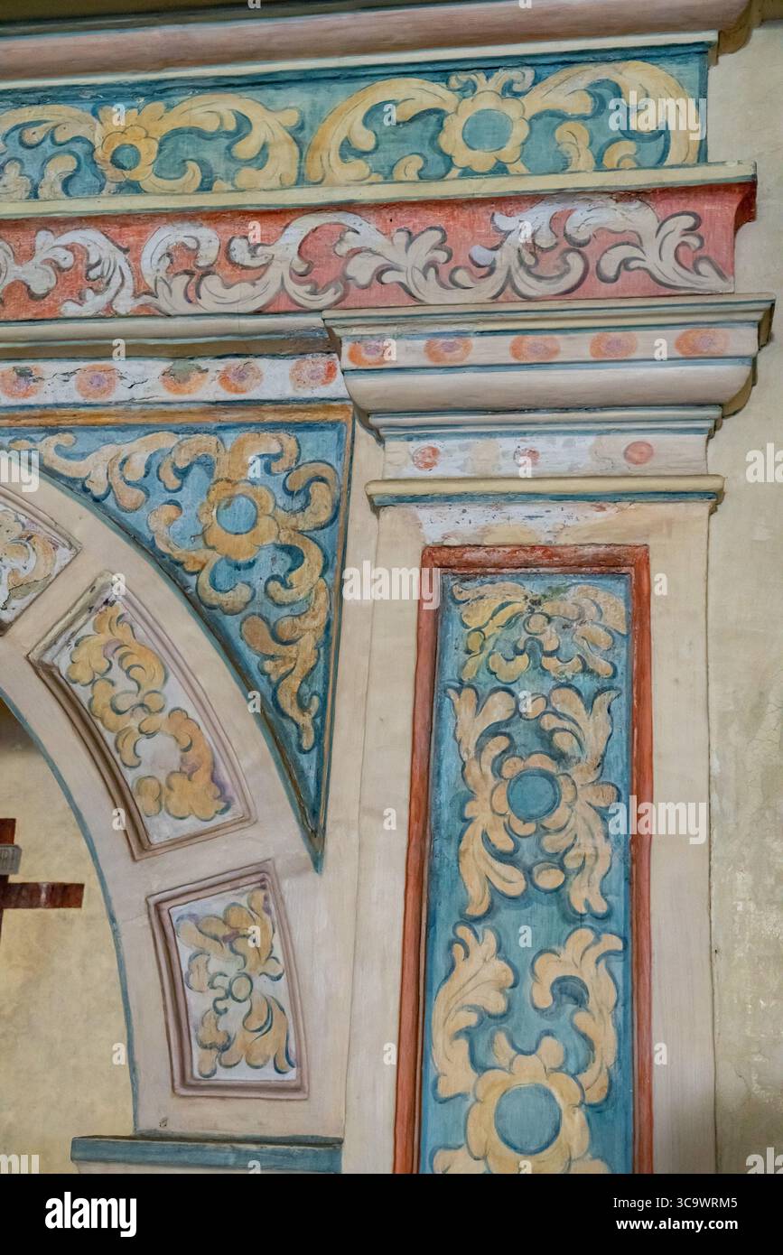 8. November 2018, Oaxaca de Juarez, Oaxaca, Mexiko: Sehr alte Fresken im ehemaligen Kloster von Santo Domingo, heute Museum der Kulturen von Oaxaca, Oaxaca, Mexiko. (Kreditbild: © Jon G. Fuller / Vwpics/VW Pics via ZUMA Press Wire) Stockfoto