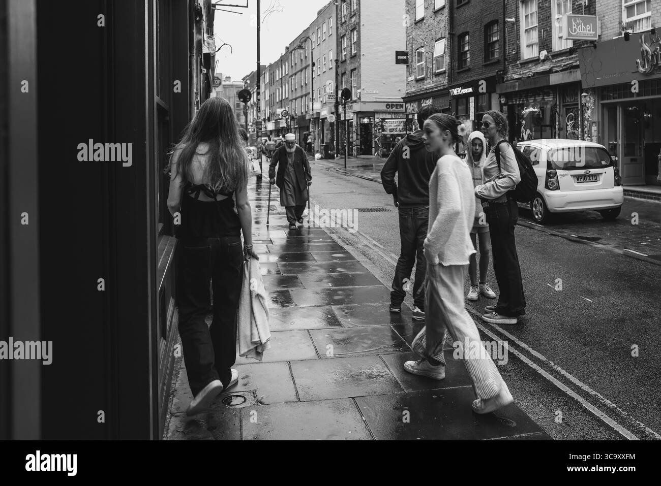 Um London West End East End und Brick Lane Stockfoto