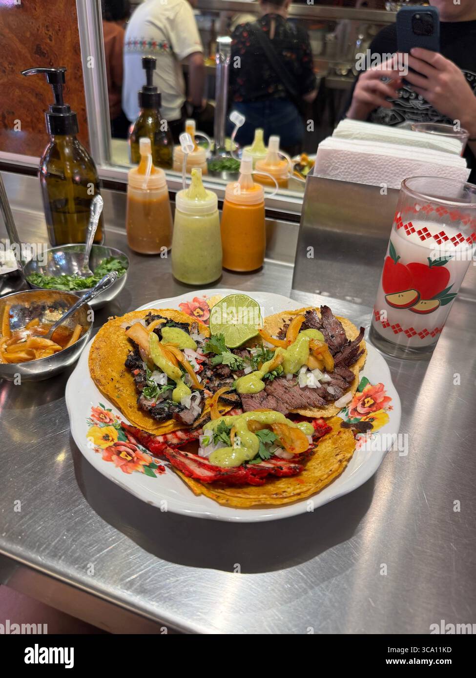 Authentisches Tacos in Mexiko-Stadt Stockfoto