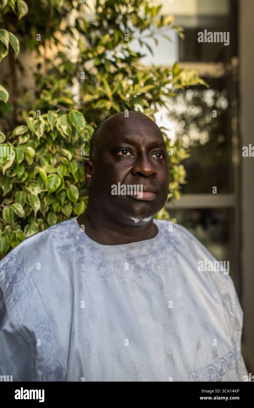 24. August 2020, Dakar, Dakar, Senegal: Porträt von Herrn Papa Massata Diack, Sohn von Lamine Diack, wurde in Abwesenheit zu 5 Jahren Haft und zu einer Geldstrafe von 500.000 Euro verurteilt und wird von Interpol nach dem internationalen Haftbefehl gegen ihn gesucht. Der ehemalige Chef der Internationalen Leichtathletik-Föderation (IAAF) Lamine Diack und sein Sohn Papa Massata Diack werden von der Pariser Finanzanwaltschaft wegen Korruption und Geldwäsche angeklagt (Credit Image: © Sadak Souici/ZUMA Press Wire). Stockfoto
