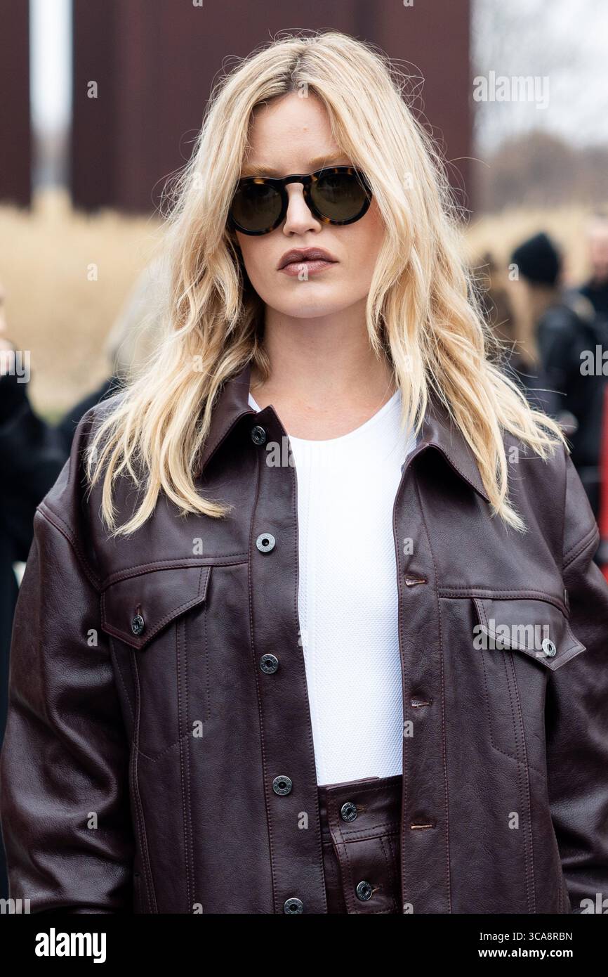 Georgia May Jagger ist am 24. Februar 2023 bei der Tod’s Fashion Show in der Mailänder Fashion Week Herbst/Winter 2023/2024 in Mailand zu sehen Stockfoto