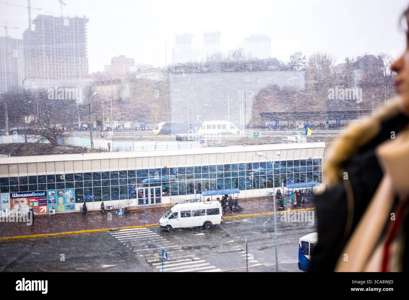 26. Februar 2019 - Kiew, Kiew, Ukraine - neuer Hochgeschwindigkeitszug zwischen Kiew Boryspil Flughafen und Kiew Stadt in der Ukraine. (Bild: © Sadak Souici/ZUMA Press Wire) Stockfoto