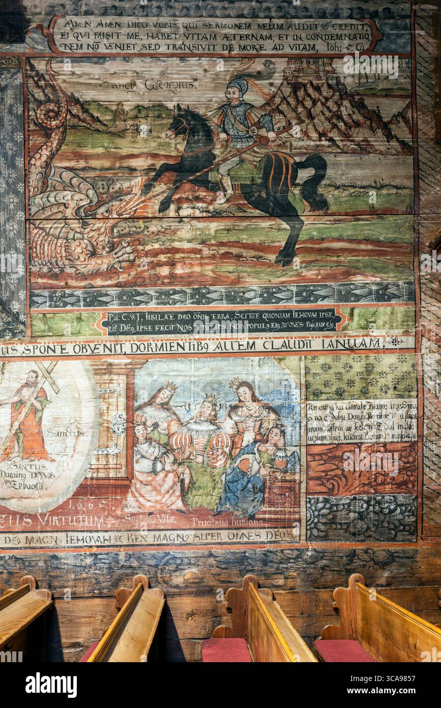 Holzkirche des Heiligen Franziskus von Assisi, Hervartov, Presov, Slowakei Stockfoto