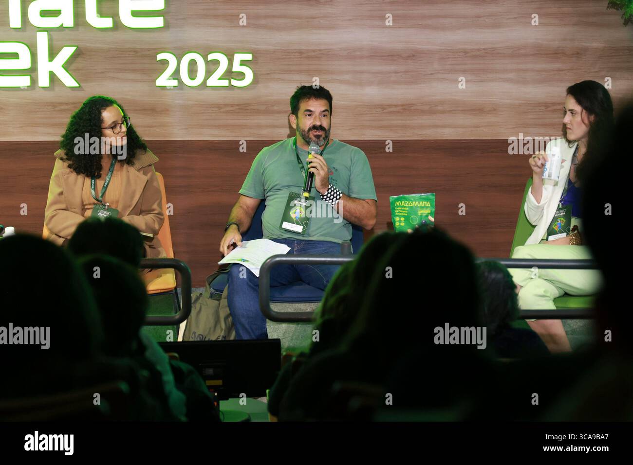 Sao Paulo, Sao Paulo, Brasilien. August 2025. Sao Paulo (SP), 08/06/2025 Ã¢â‚¬' Klimawoche/Cubo/SP/Panel: Marcelo Salazar (Mazo), während der Podiumsdiskussion von Investor zu Investor: Wie man die Bioökonomie im Amazonasgebiet ankurbelt. Die Veranstaltung findet vom 4. Bis 8. August 2025 statt. Unibanco und Cubo Itau halten sie zum zweiten Mal im Hauptsitz von Cubo Itau in Vila Olimpia, Sao Paulo, Sao Paulo, Sao Paulo, diesen Mittwoch, 6. August 2025. (Foto: Leco Viana/Thenews2/Zumapress) (Foto: © Leco Viana/TheNEWS2 via ZUMA Press Wire) NUR REDAKTIONELLE VERWENDUNG! Nicht für kommerzielle ZWECKE! Stockfoto