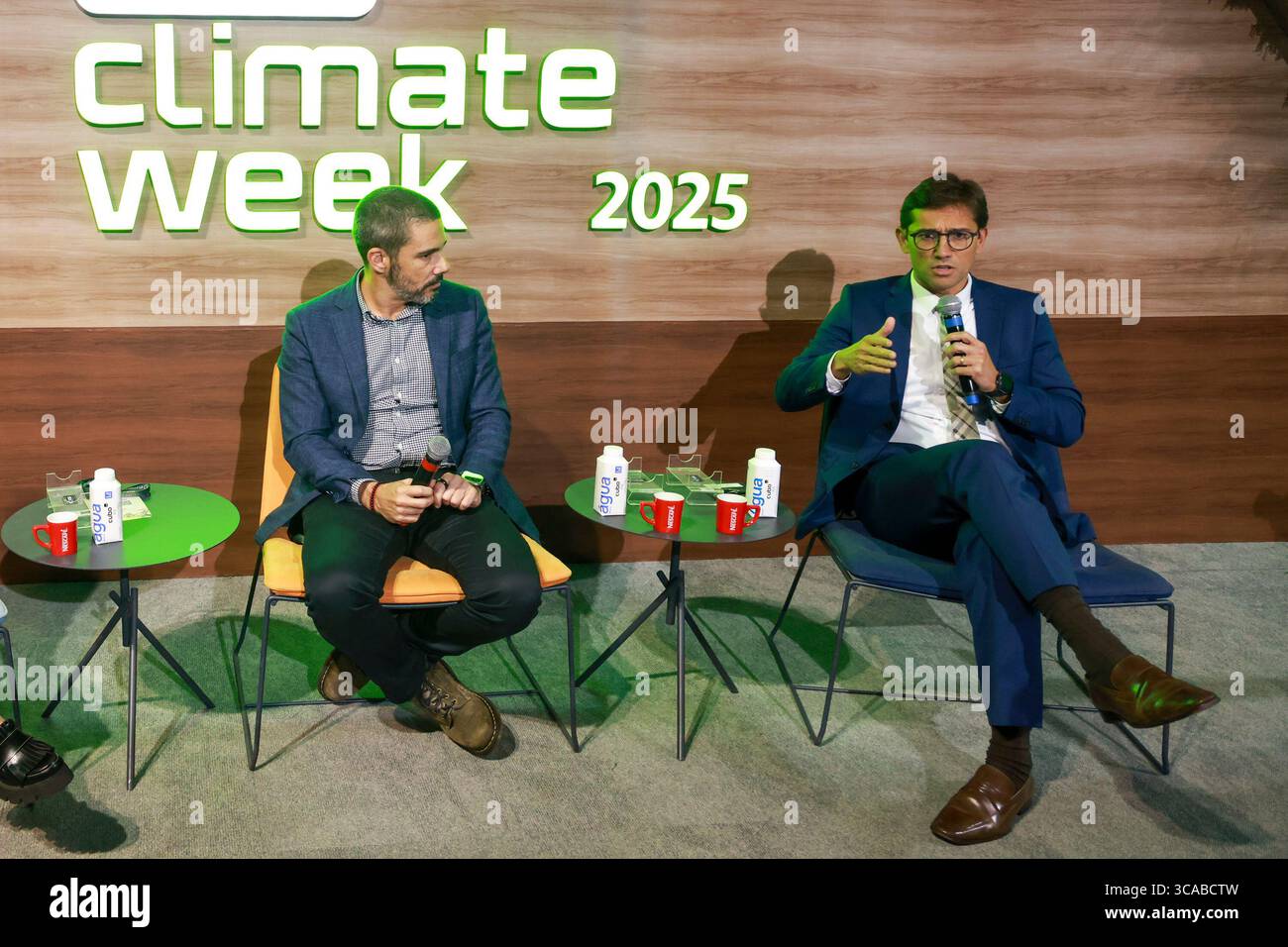 Sao Paulo, Sao Paulo, Brasilien. August 2025. Sao Paulo (SP), 06/2025 Ã¢â‚¬' Klimawoche/Cubo/SP: Rodolfo Schneider, Generaldirektor für Inhalte bei Band, während des Podiums „Mitteilung für den Klimawandel“ auf der Klimawoche von Sao Paulo 2025. Die Veranstaltung findet vom 4. Bis 8. August statt. Unibanco und Cubo Itau halten es am Mittwoch, den 6. August 2025, zum zweiten Mal im Hauptquartier von Cubo Itau in Vila Olimpia, Sao Paulo ab. (Foto: Leco Viana/Thenews2/Zumapress) (Foto: © Leco Viana/TheNEWS2 via ZUMA Press Wire) NUR REDAKTIONELLE VERWENDUNG! Nicht für kommerzielle ZWECKE! Stockfoto