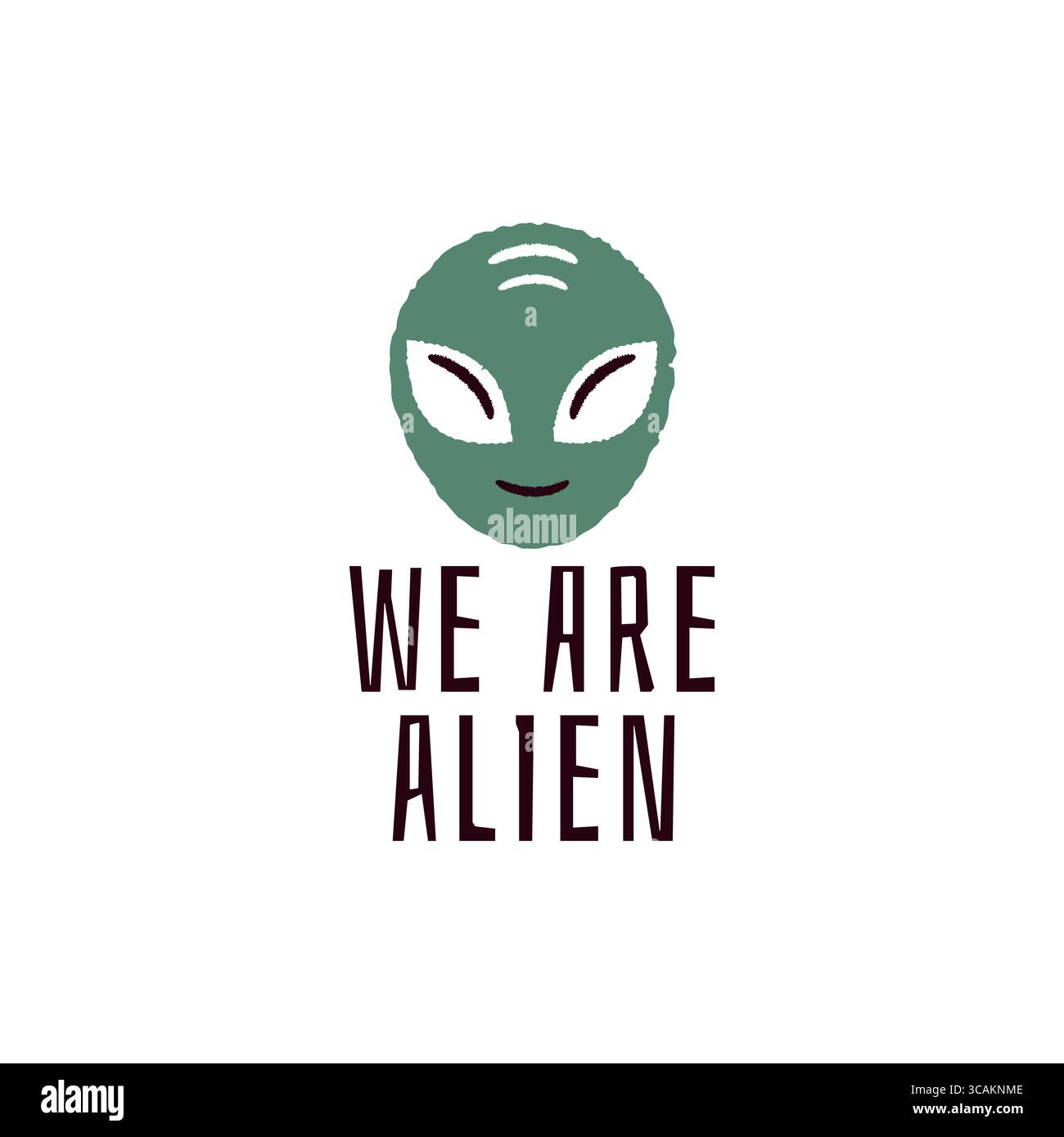 Wir Sind Alien-Logo Stock Vektor