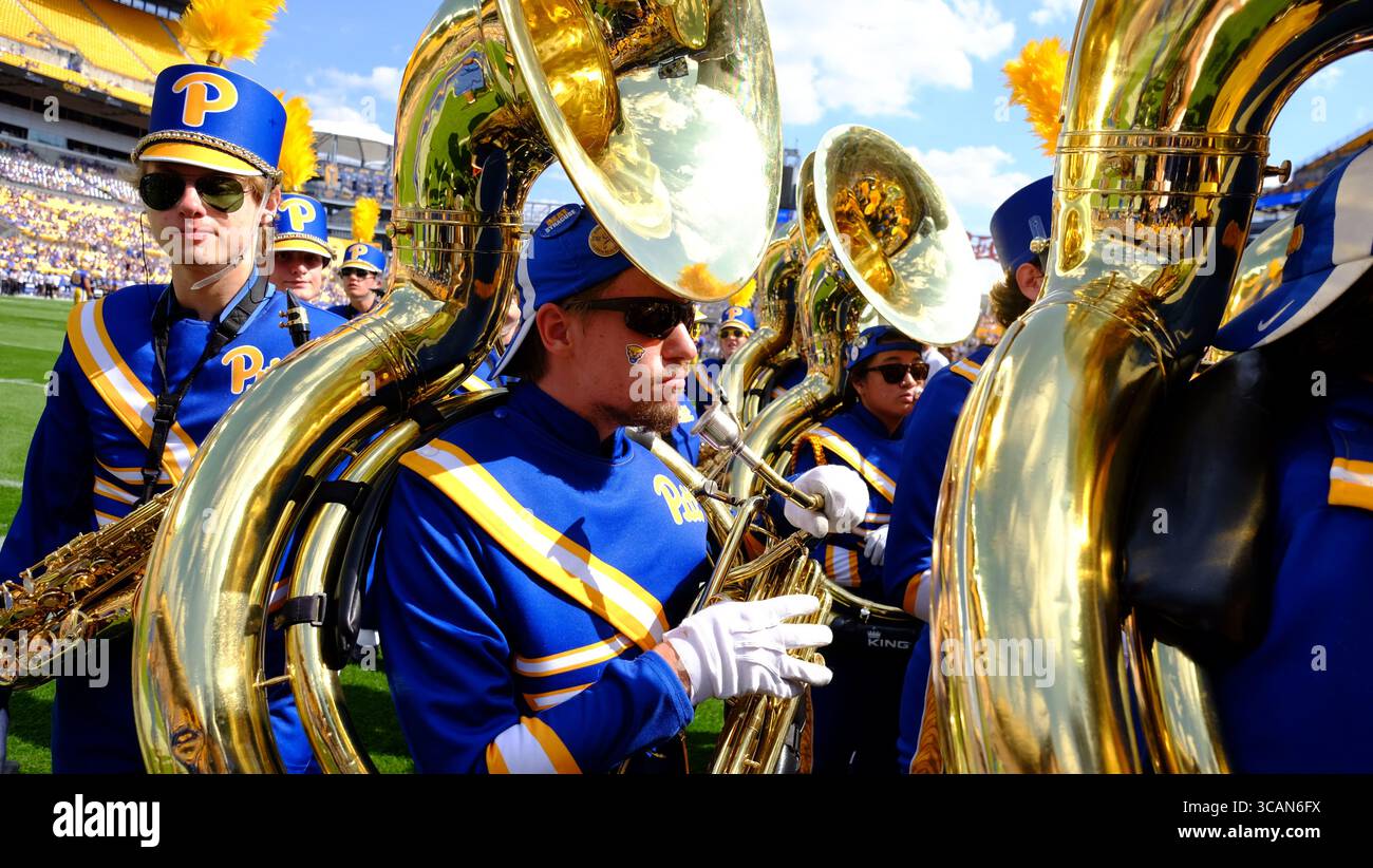 SEPTEMBER 2023: Pitt Band während der Pitt Panthers vs Wofford Terriers in Pittsburgh, PA. Jason Pohuski/CSM (Foto: © Jason Pohuski/CSM via ZUMA Press Wire) Stockfoto