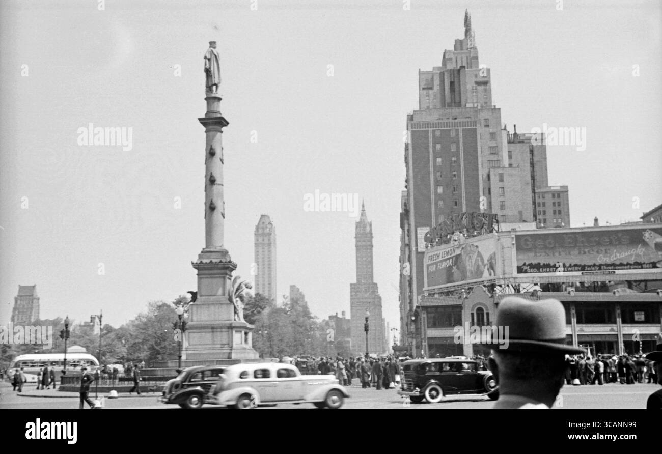 Columbus Circle 1939 – New york City 1900 Stockfoto