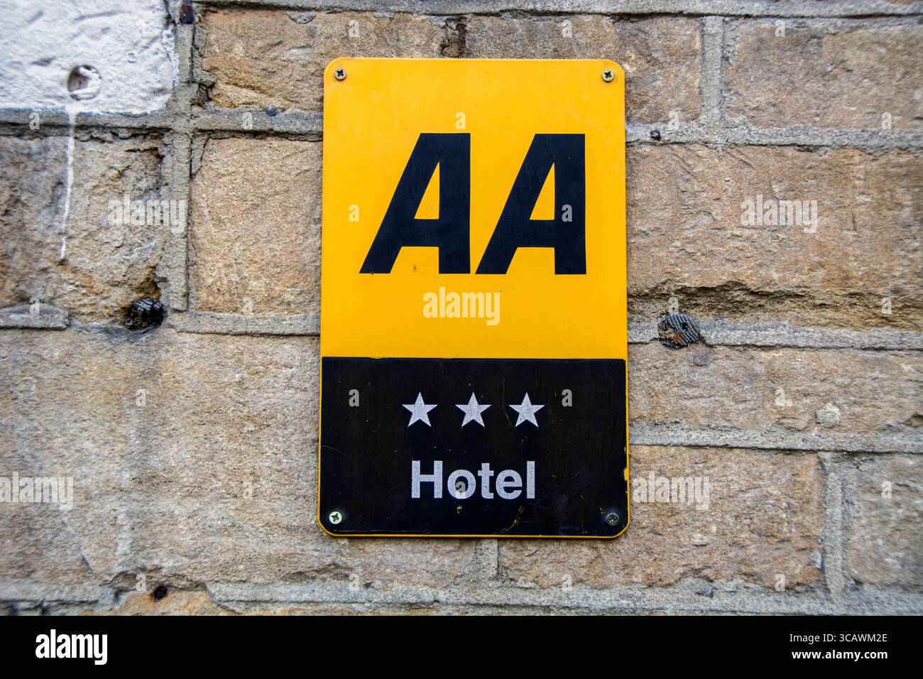 Qualitätsbewertung und Bewertung des AA Hotels Stockfoto
