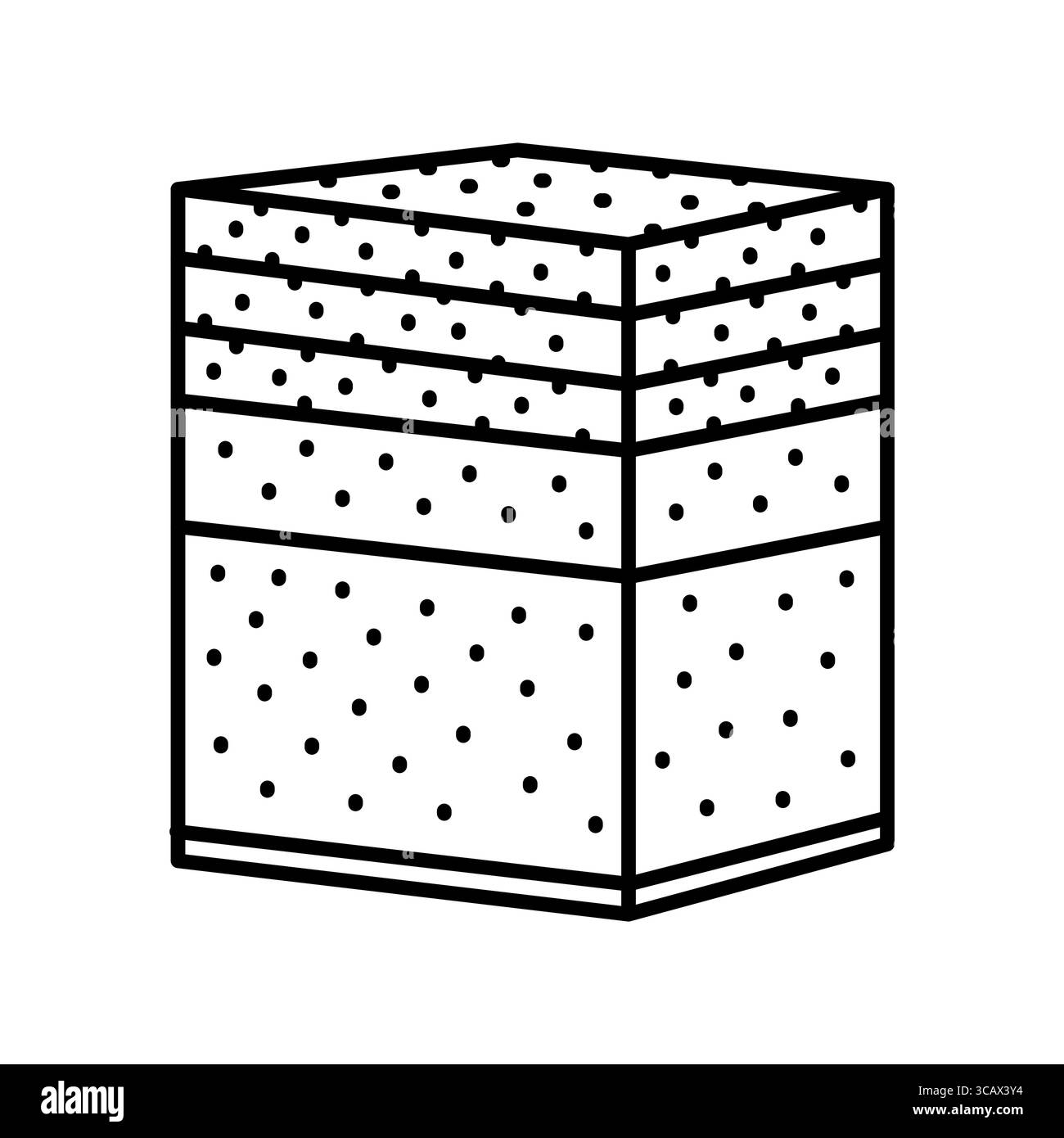 Schwarzes Asphaltschicht-Symbol für Apps und Websites. Konstruktionselemente. Moderne, einfache Symbole für UI UX und Branding Stock Vektor