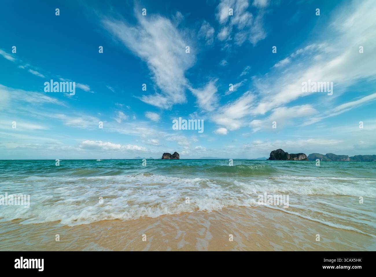 Am Strand der Insel Koh Ngai, Andamanensee, Provinz Satun, Südthailand, Thailand, Asien Stockfoto