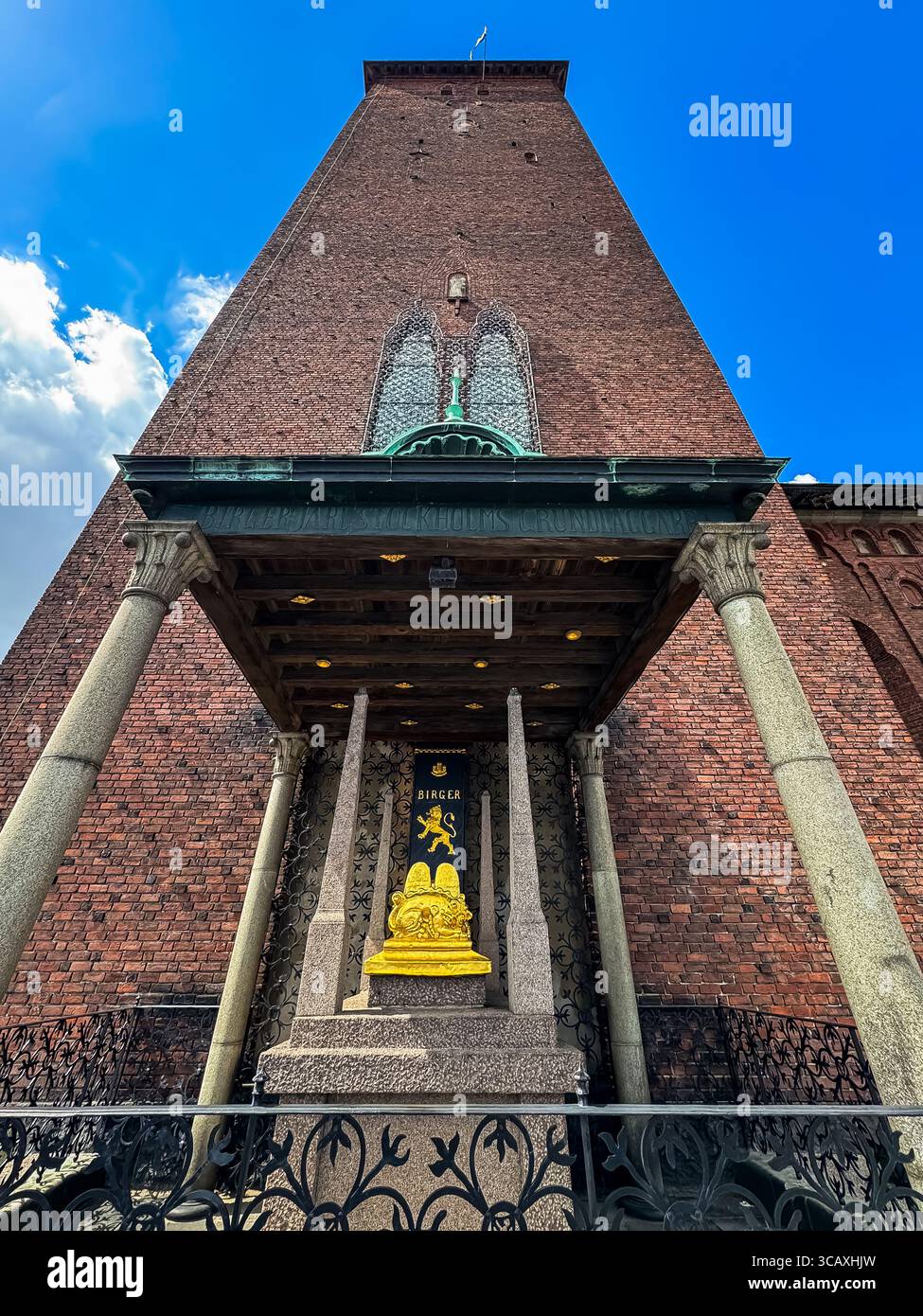 Stockholms Stadshus, Stockholm, Schweden - Smartphone-aufgenommenes Stockfoto