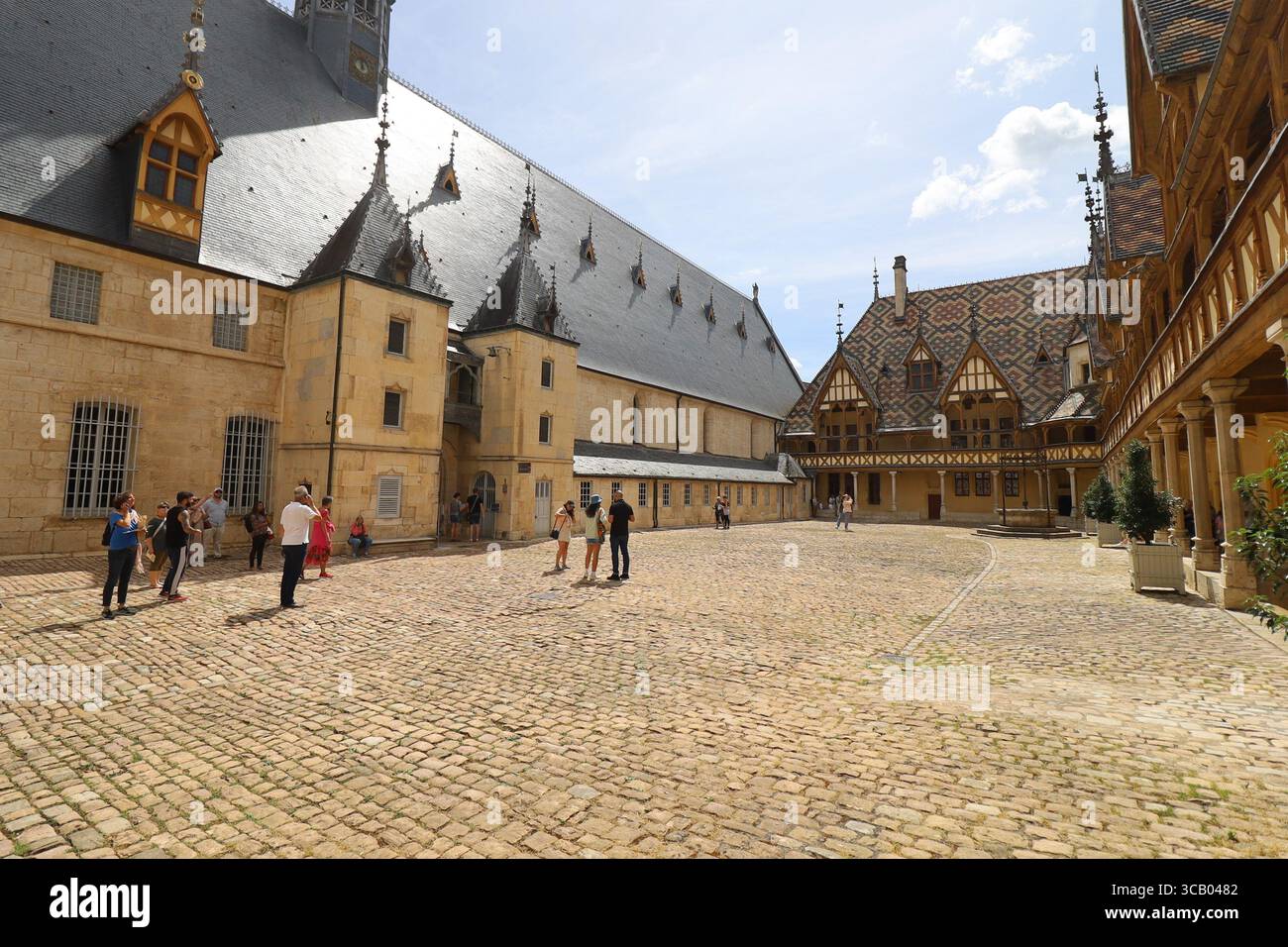 Hospiz de Beaune, Hospiz Beaune, ehemaliges Krankenhaus, Stadt Beaune, Departement Côte d'Or, Frankreich Stockfoto