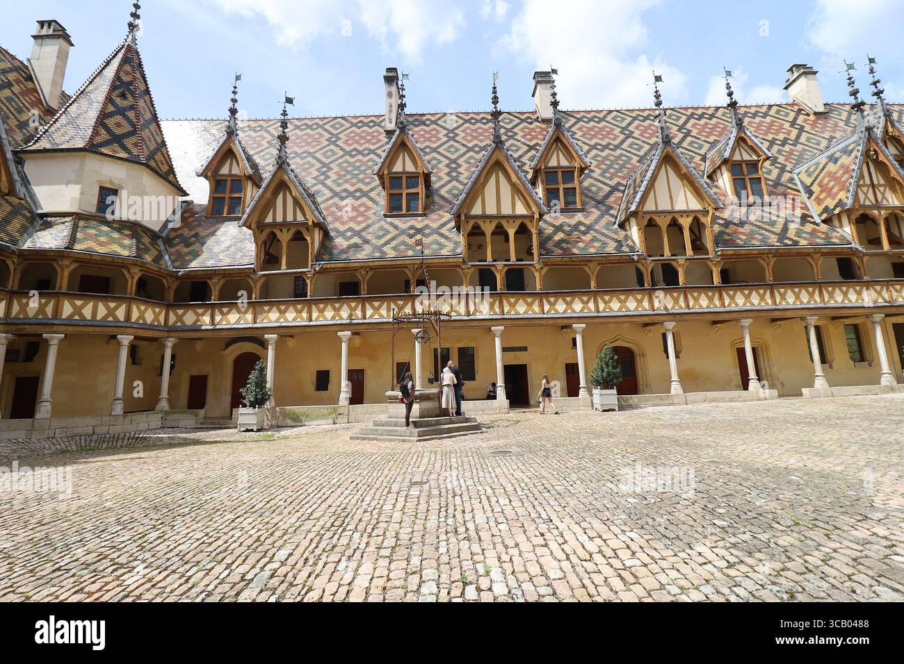 Hospiz de Beaune, Hospiz Beaune, ehemaliges Krankenhaus, Stadt Beaune, Departement Côte d'Or, Frankreich Stockfoto
