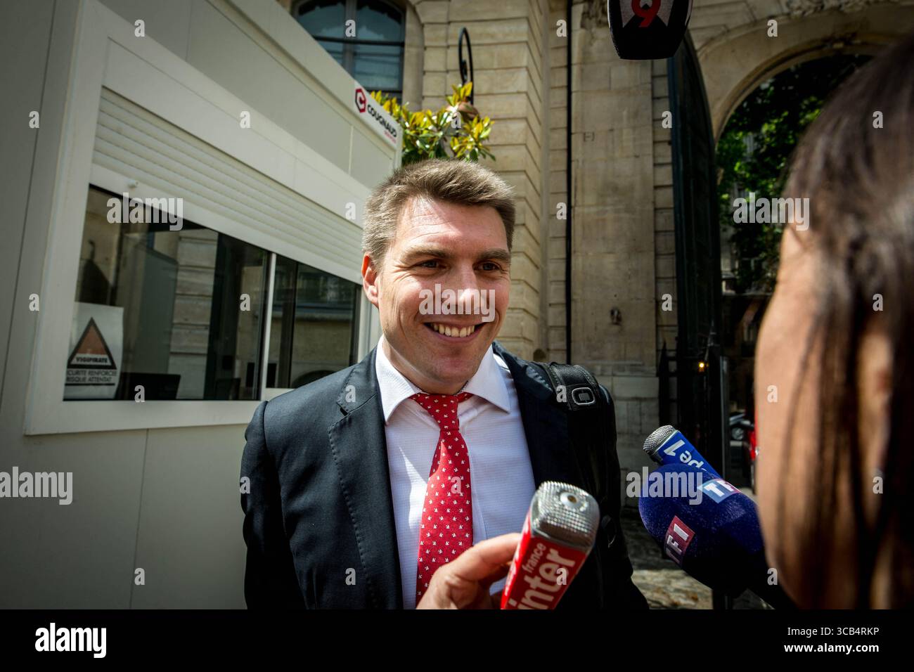 11. Juni 2019 – Paris, Frankreich – Cedric Losdat, Managing Director France KFC. Brune Poirson, Staatssekretär für Ökologisches und Solidaritaet des Übergangs, empfängt die wichtigsten Führer der Fastfood-Ketten in Frankreich für die Entsorgung ihrer Abfälle. (Bild: © Sadak Souici/ZUMA Press Wire) Stockfoto