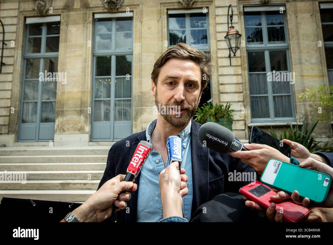 11. Juni 2019 - Paris, Frankreich - Thomas Battistini, Präsident der Healthy Group (Tag). Brune Poirson, Staatssekretär für Ökologisches und Solidaritaet des Übergangs, empfängt die wichtigsten Führer der Fastfood-Ketten in Frankreich für die Entsorgung ihrer Abfälle. (Bild: © Sadak Souici/ZUMA Press Wire) Stockfoto