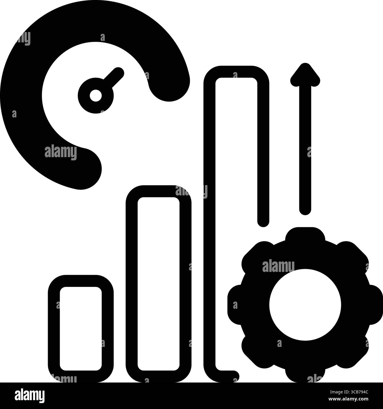 Symbol für Leistungsverbesserung, Leistung Stock Vektor