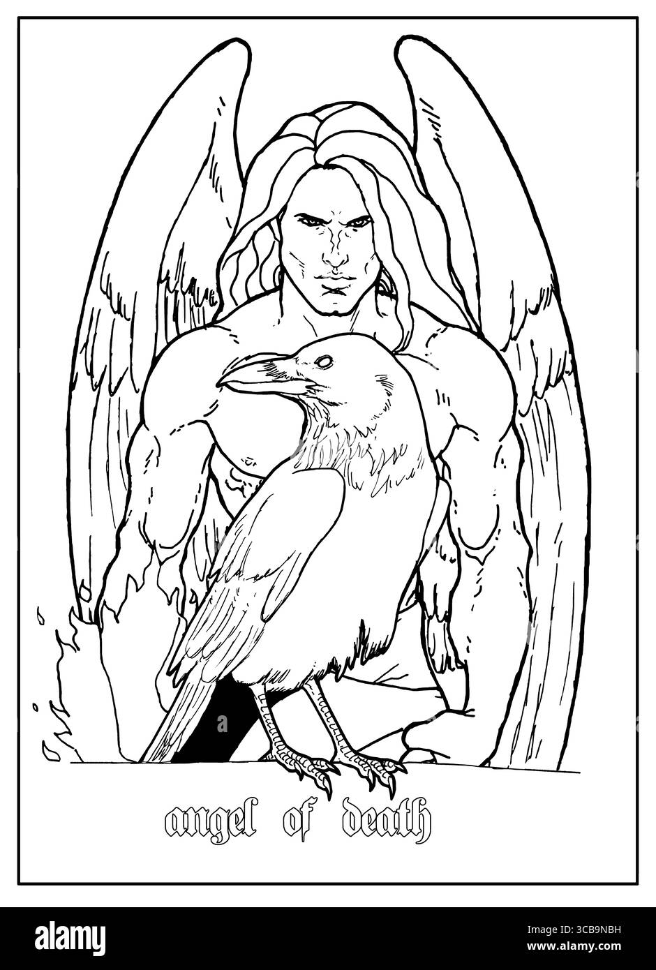 Angel Des Todes Malseite Stockfoto