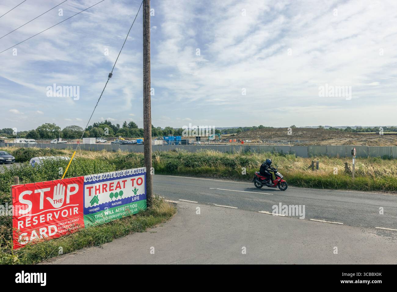 Thames Water plant ein großes Reservoir in der Nähe von Abingdon, Oxfordshire, als Teil seiner Strategie zur Bewältigung der Herausforderungen der Wasserversorgung und des Klimawandels Stockfoto