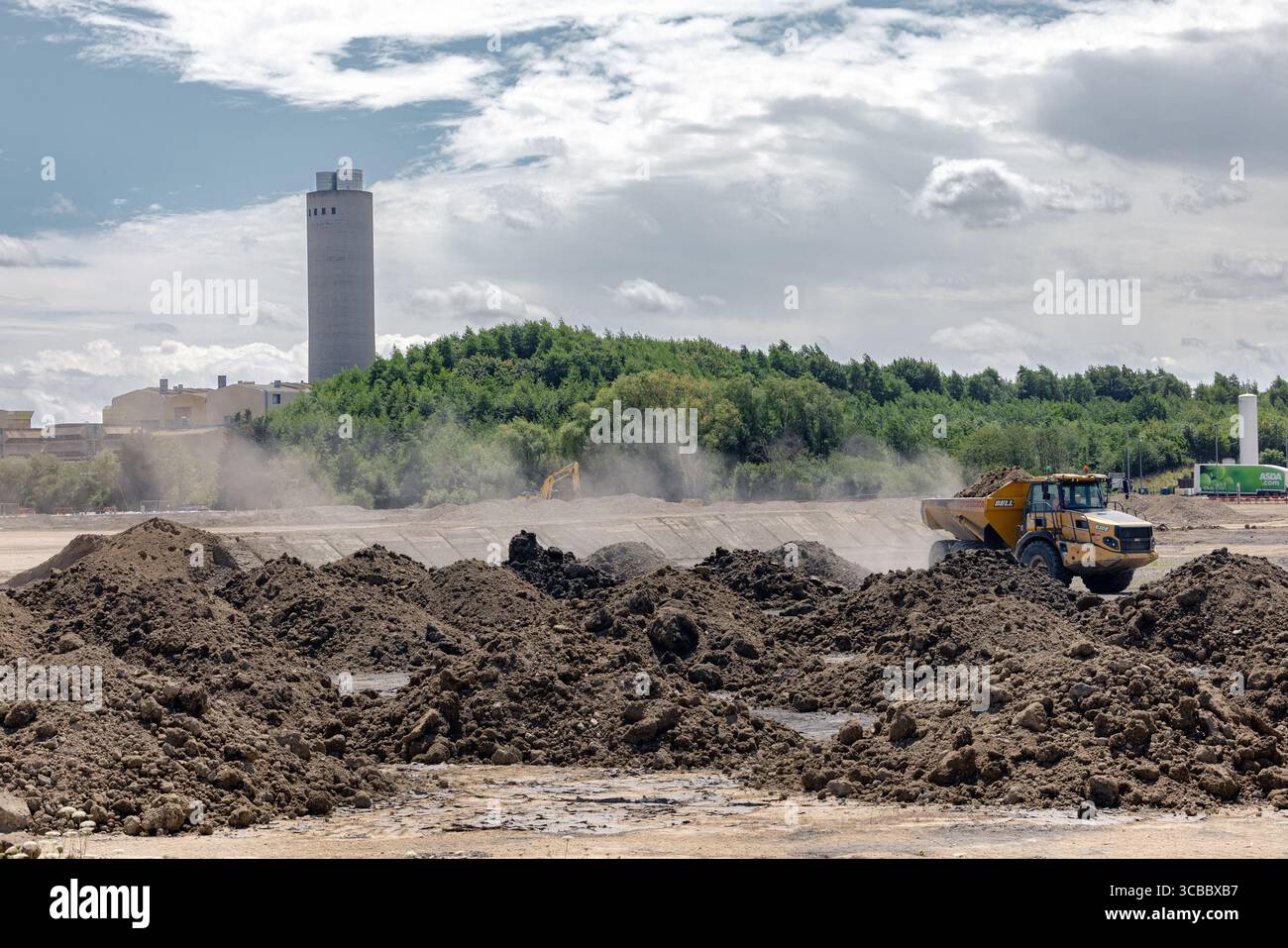 In der Nähe des ehemaligen Kohlekraftwerks Didcot, Einem Kohlekraftwerk von CloudHQ, soll ein 1,9 Milliarden Pfund schwerer Rechenzentrumscampus errichtet werden. Stockfoto