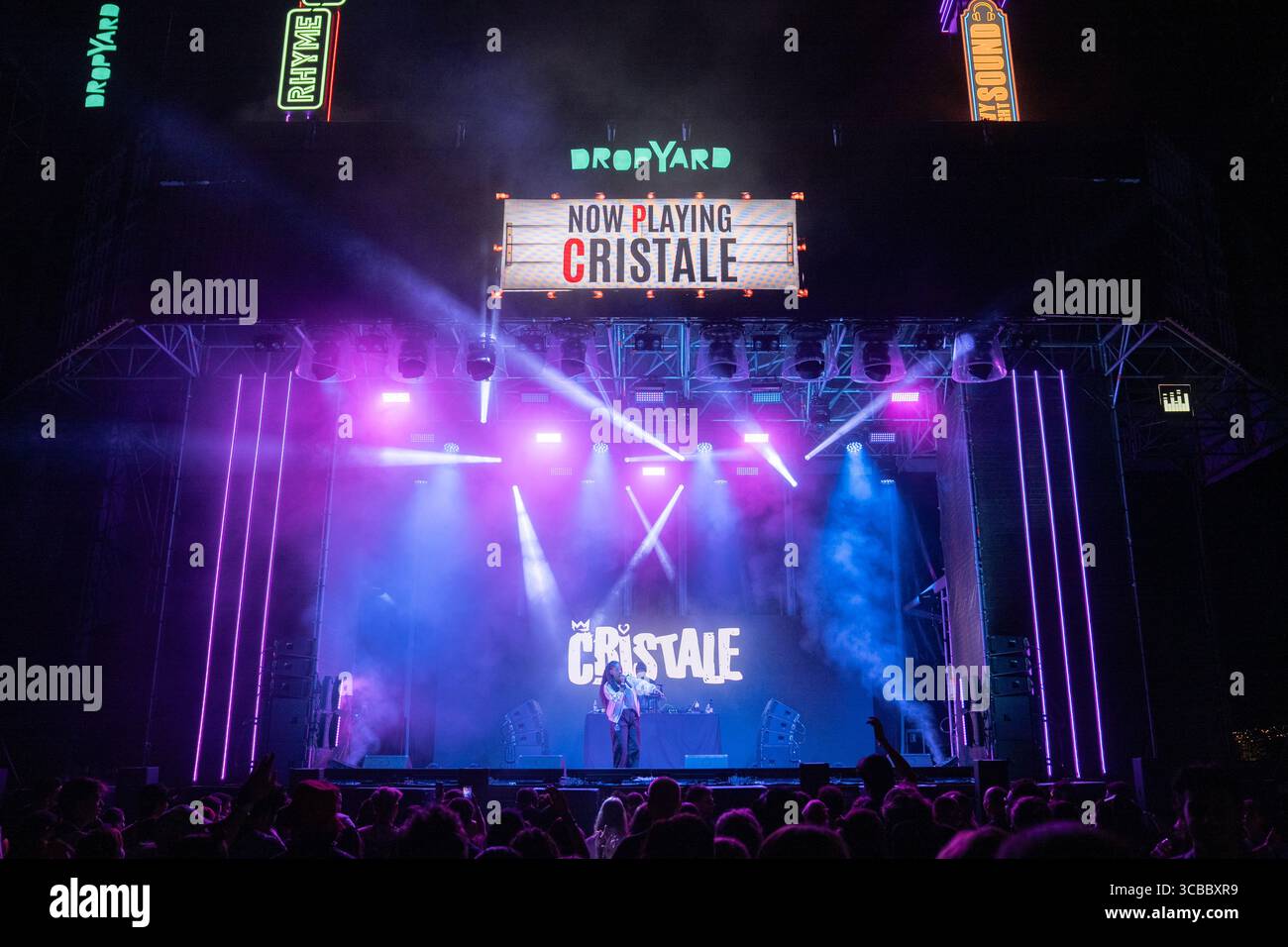 08 Aug 2025, Budapest, Ungarn: Der britische Rapper Cristale bringt ...