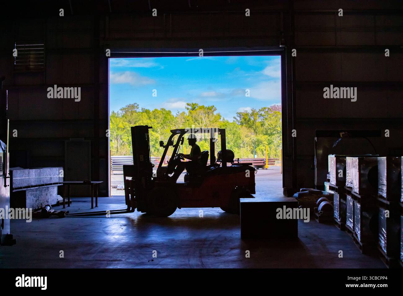 Lager zur Versorgung von Offshore-Plattformen Stockfoto