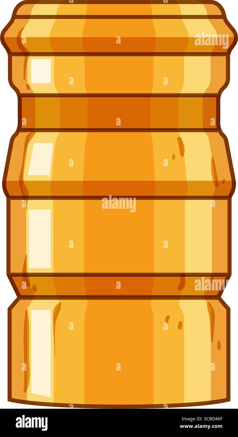 Crimp metall Flaschenkappe Cartoon Vektor Illustration Stock Vektor