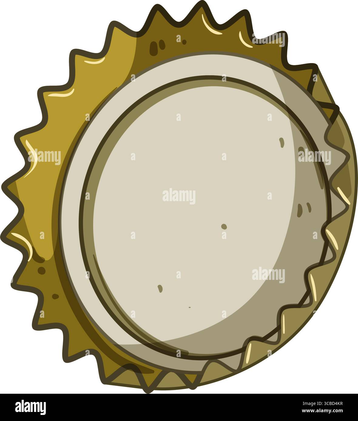 Dichtung metall Flaschenkappe Cartoon Vektor Illustration Stock Vektor