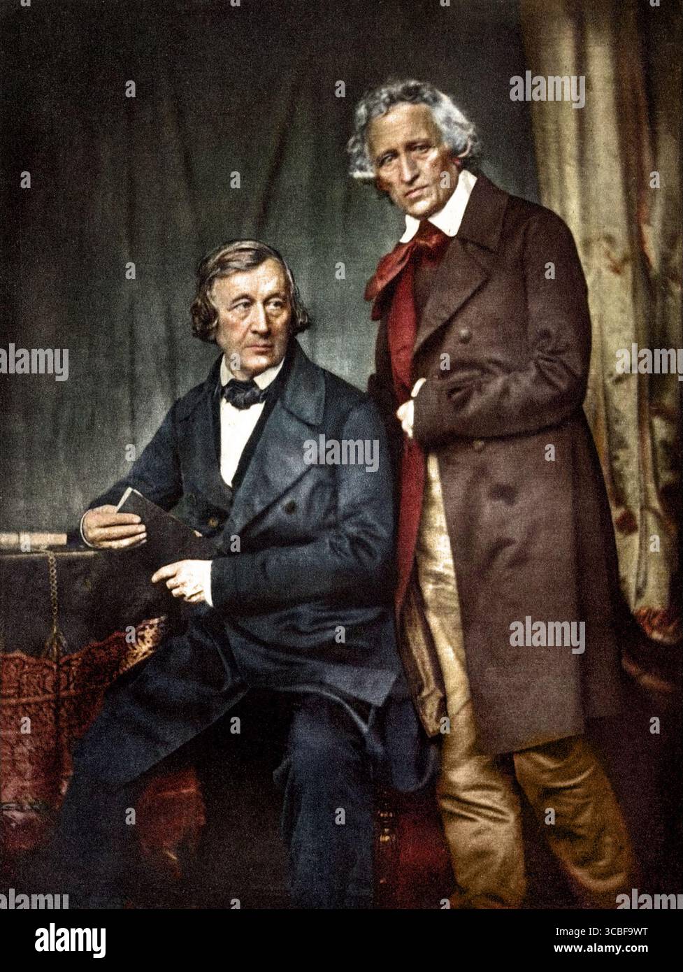 Grimm-Brüder : Jacob (1785–1863) und Wilhelm (1786–1859) - Foto colorié ultérieurement - spätere Färbung - nach Herman Biow Stockfoto Grimm-Brüder : Jacob (1785–1863) und Wilhelm (1786–1859) - Foto colorié ultérieurement - spätere Färbung - nach Herman Biow Stockfoto