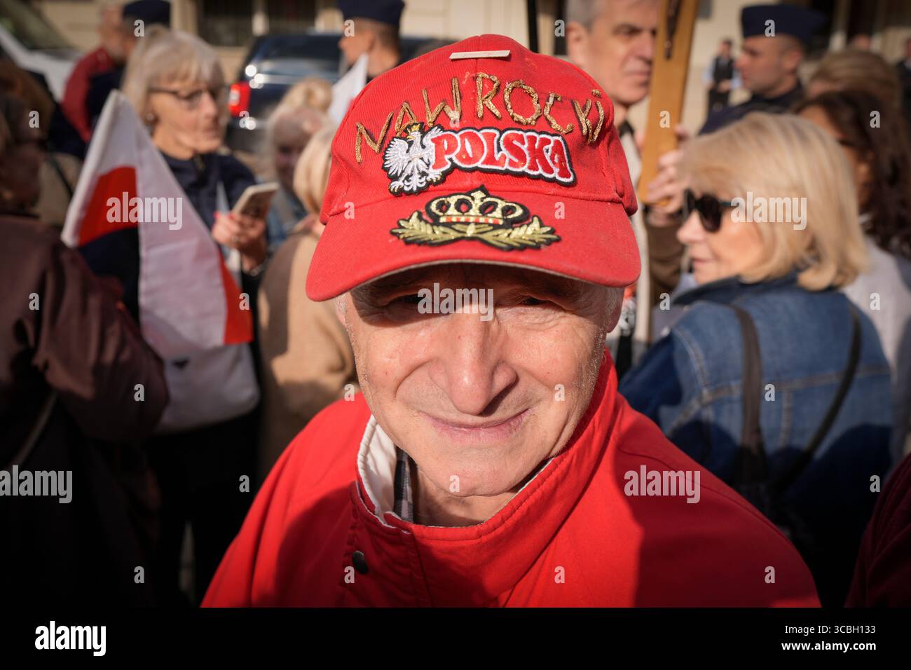 Auf diesem Aktenfoto, das am 11. Juni in Warschau, Polen aufgenommen wurde, feiert man die Zertifizierung des gewählten Präsidenten Karol Nawrocki auf dem Königlichen Schlossplatz. Stockfoto