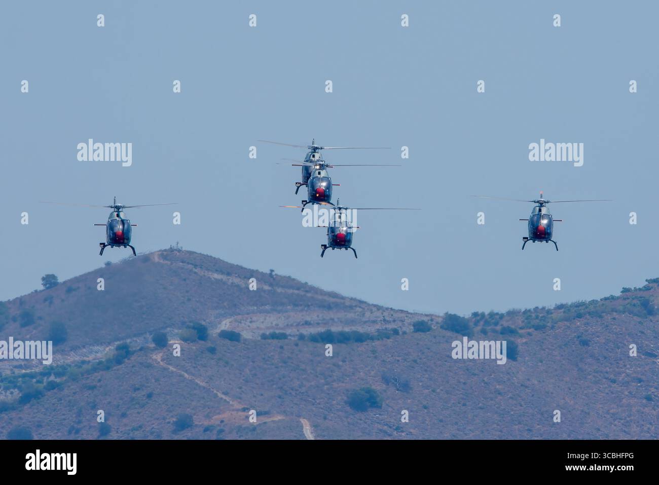 Hubschrauber der spanischen ASPA Patrol beim Motril Air Festival Stockfoto