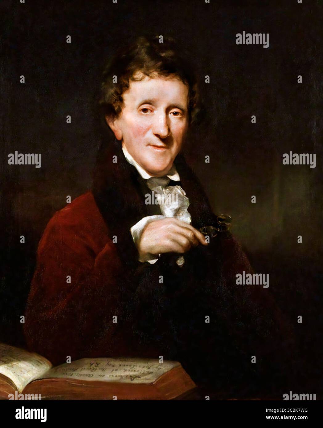 John Soane. Porträt des englischen Architekten Sir John Soane (1753–1837) von John Jackson, Öl auf Leinwand, 1828 Stockfoto