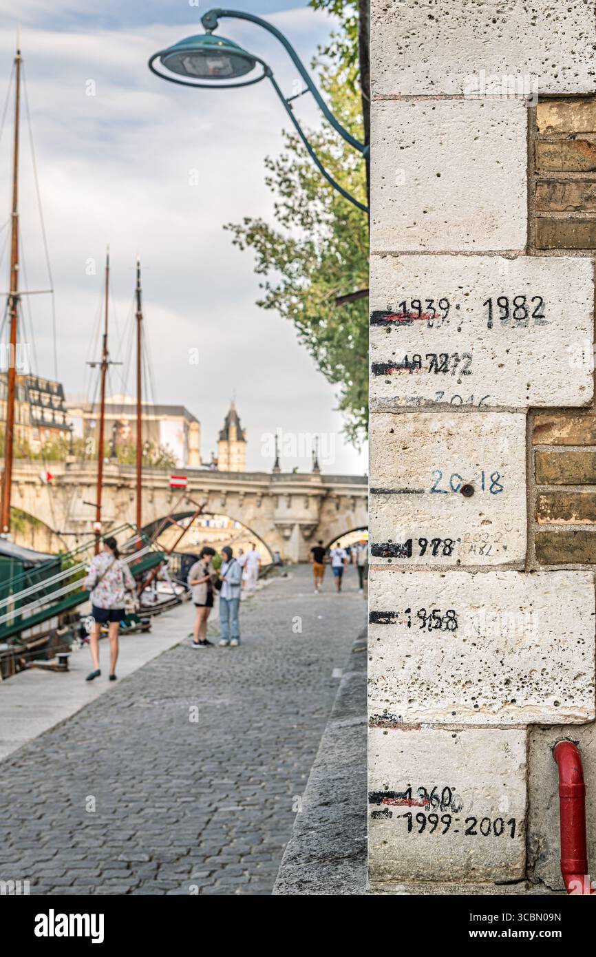 Hohe Wasserstellen, seine, Paris Stockfoto