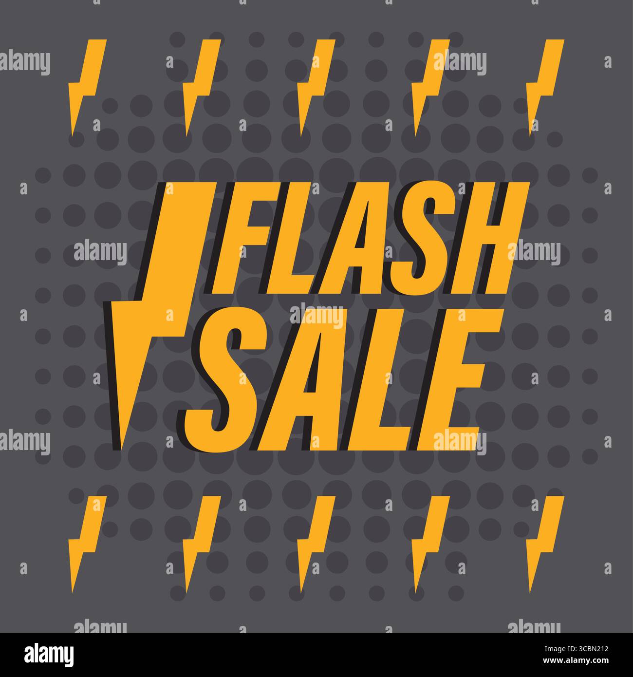 Flash-Verkaufstext mit Schrauben. Vektor Stock Vektor