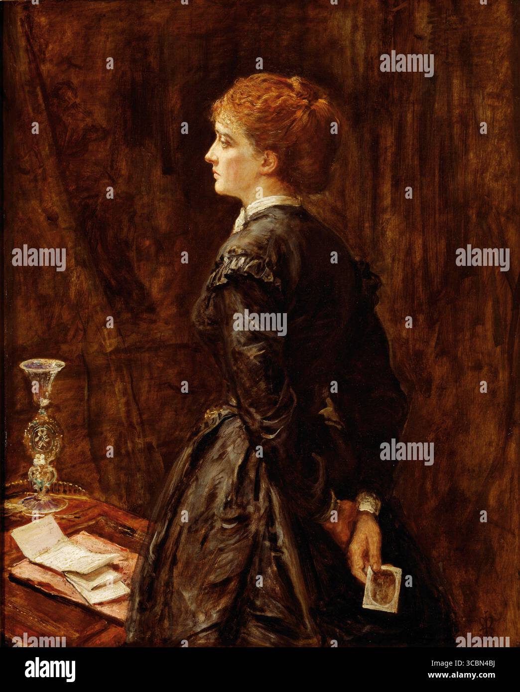 Ja oder Nein? Sir John Everett Millais. 1871. Stockfoto