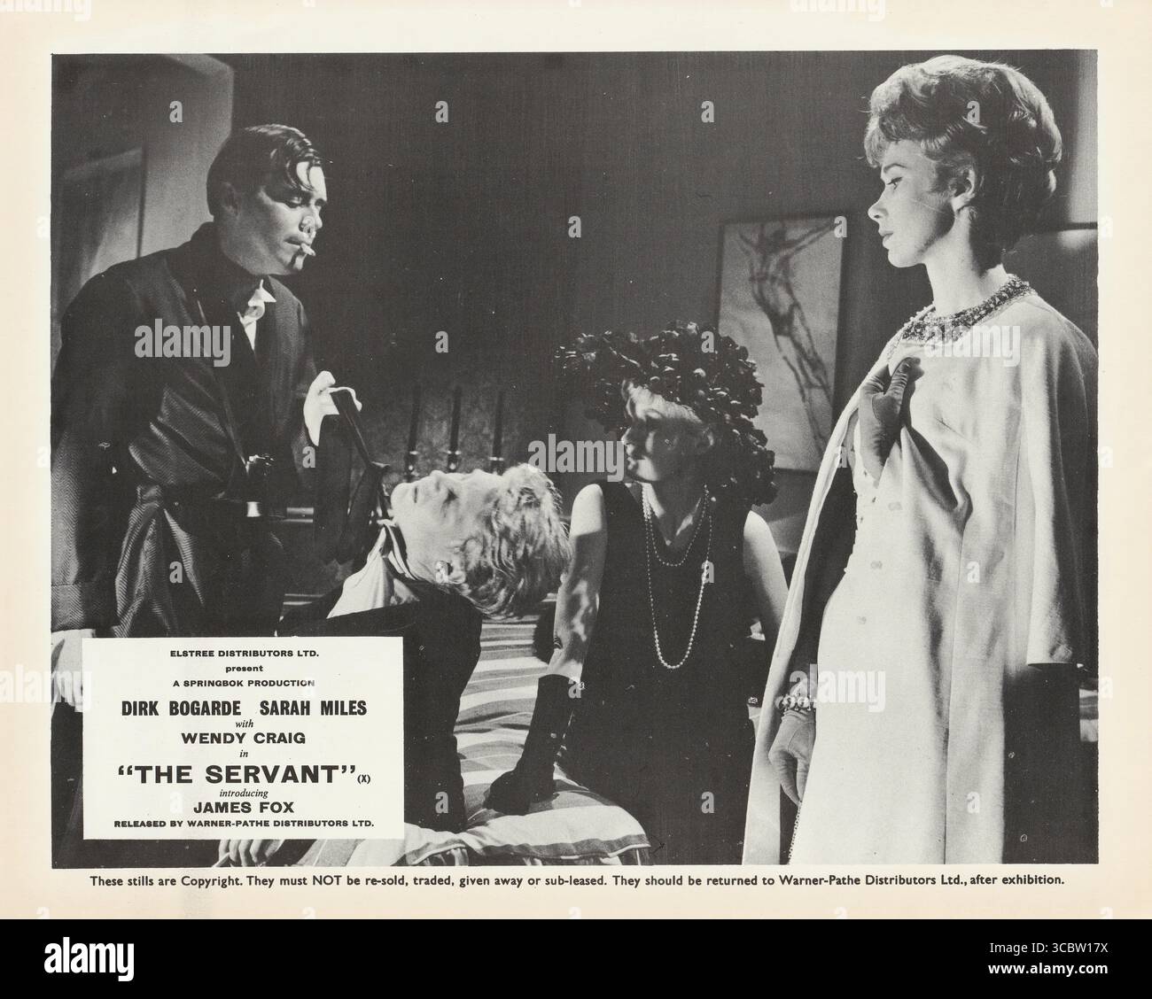 Der Diener 1963 Joseph Losey, Harold Pinter Stockfoto