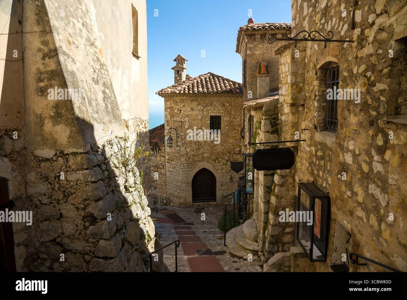 Mittelalterliches Dorf Eze Stockfoto