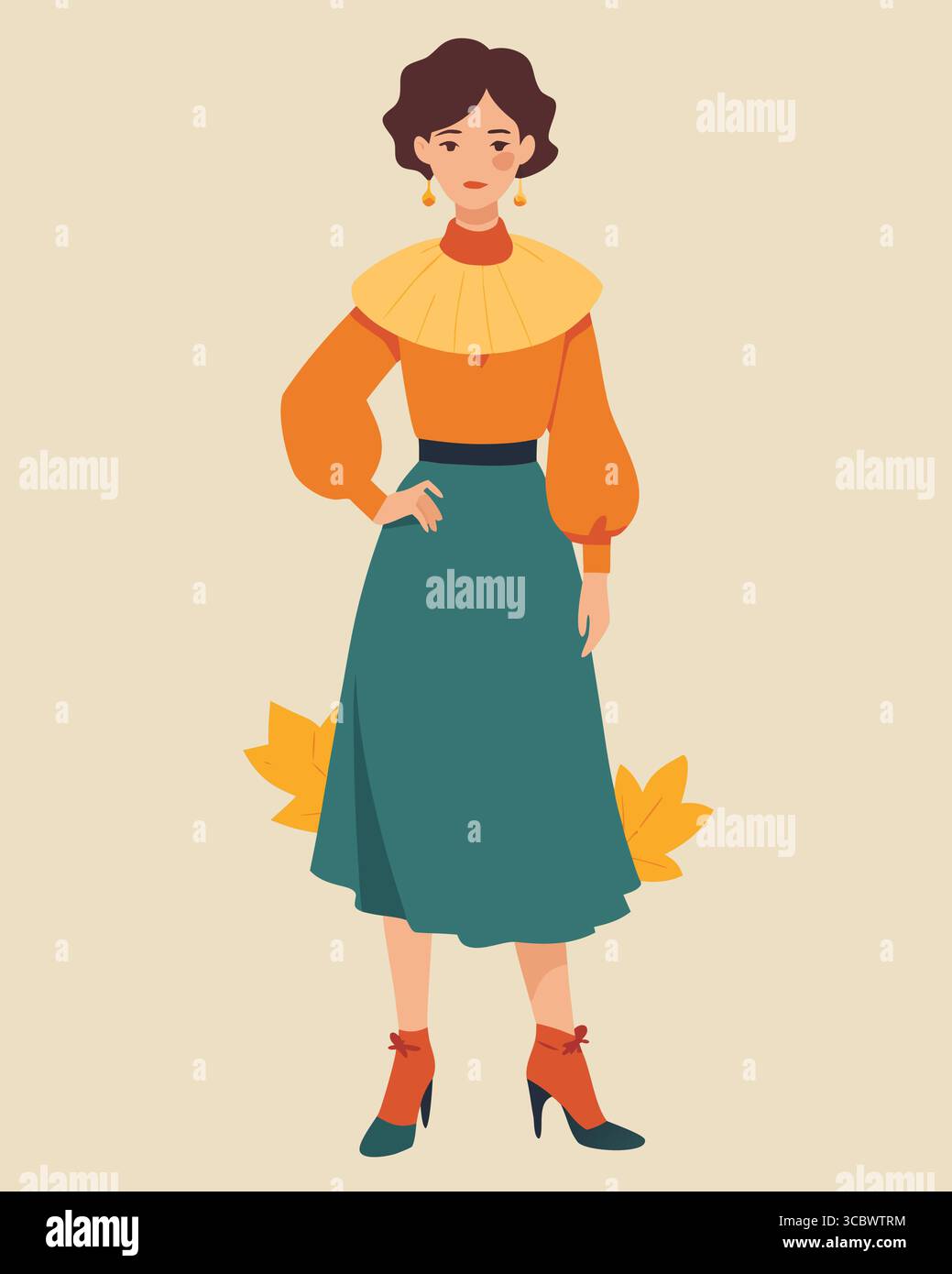 Kreative Ideen Für Weibliche Outfits Editierbarer Vektor – Modeschillustration, Charakterdesign, Digitale Kostümkonzepte, Stilvolle Inspiration Für Kleidung Stock Vektor